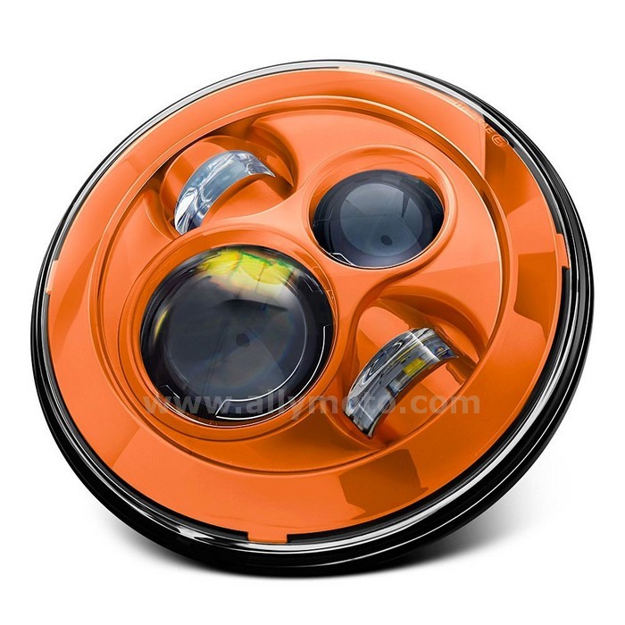 154 7 Inch Led Projector Daymaker Colorful Headlight Harley Street Glide Softail Flhx Touring@6